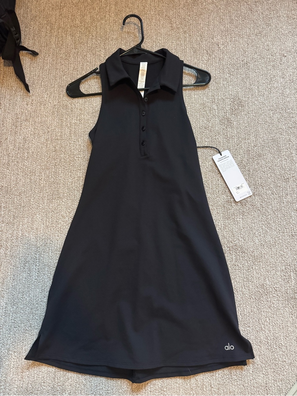 ALO Yoga Black Charmed Tennis  Dress NEVER worn